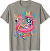 Summer Halloween Summerween Summerween Mermaid Skeleton Flamingo Summer Halloween Women T-Shirt - Slate Grey