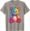 Cute Teddy Bear I Teddy Art I Kids Teddy Bear Colorful Teddy Bear T-Shirt - Slate Grey