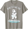 TLHM Polar Bear Gifts Here To Take The Plunge - Polar Bear Freezing Water Plunge T-Shirt - Slate Grey