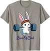 Buns of Steel Fitness Rabbit Bunny Lover Gym Workout T-Shirt in Slate Grey