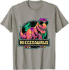 Wowsome! Niece Shirt Niecesaurus Matching Dinosaur Birthday Party T-Shirt - Slate Grey