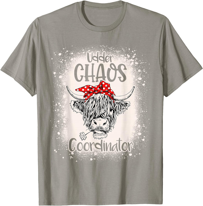 Funny Appreciation Chaos Coordinator for Women Men Funny Heifer Bleached Chaos Coordinator Teachers Boss Women T-Shirt -