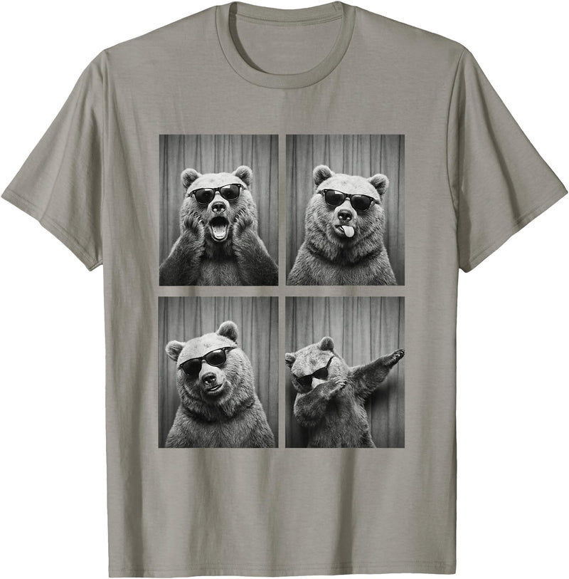 Funny Bear PhotoBooth Stuff Accessories & Gifts Bear PhotoBooth Sunglasses Funny Dab Bears Lover T-Shirt - Slate Grey