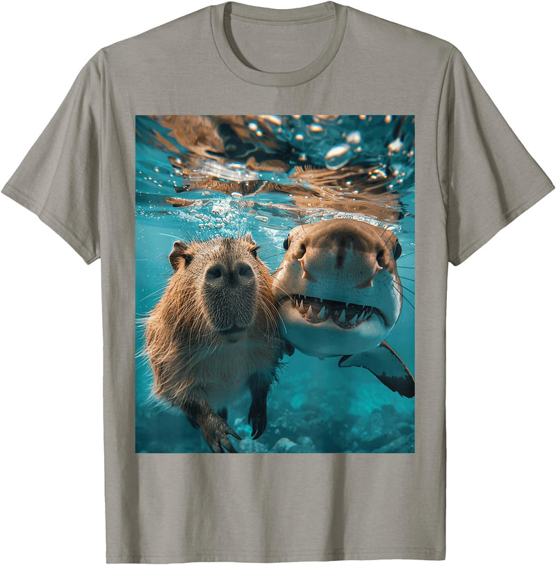 Funny Graphic Capybara Gift Ideas Funny Graphic Capybara T-Shirt - Slate Grey