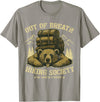 Bear Camp Trekkers Funny Hiking Bear Out of Breath Joke T-Shirt - Slate Grey