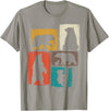 Bear Asymmetrical Collage Design Bear Vintage Collage Outdoorsman Wildlife Lover T-Shirt - Slate Grey