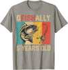 Vintage Fishing Fisherman Birthday Gifts Ofishally 5 Years Old Funny Fishing Birthday Fisherman T-Shirt - Slate Grey