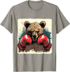 Funny Boxing Animals Boxer Bear With Boxing Gloves Kickboxing Funny Boxing T-Shirt - Slate Grey