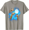 Animals howling blue 3 Giraffe Howling at The Moon Colorful Blue T-Shirt - Slate Grey