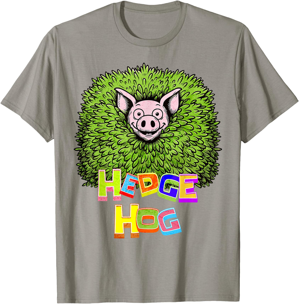 Wild Critter Lover Fun Farmer Combination Tees Hedge Hog Funny Hedgehog Pun Cute Animal How I Roll Pig Farm T-Shirt - Slate Grey