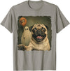 Issebl Dog Pug Lover Funny Pug Halloween Ghost Selfie Dog Funny T-Shirt - Slate Grey