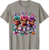 Highland Cow Bingo Player Gambler Lottery Player Highland Cow Bingo Squad Player Gambler Lottery Game Lovers T-Shirt - Slate