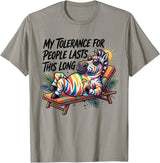 My Tolerance For People Lasts This Long Horse Tee My Tolerance for People Lasts This Long Funny Horse T-Shirt - Slate Grey