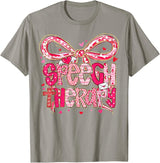 Speech Language Pathologist Valentines Day SLP Therapy T-Shirt - Slate Grey