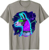 Llama Robot Cyborg Life Apparel Llama Cyborg Robot Llama Cool Artistic Retro Alpacas T-Shirt - Slate Grey