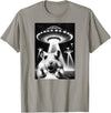 Hamster UFO | Funny Invasion Meme Alien Hamster UFO Selfie T-Shirt - Slate Grey