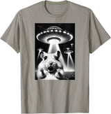 Hamster UFO | Funny Invasion Meme Alien Hamster UFO Selfie T-Shirt - Slate Grey