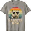 Vintage Hamster Mom Hamster Lovers Mommy Mother's Day T-Shirt - Slate Grey