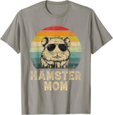 Vintage Hamster Mom Hamster Lovers Mommy Mother's Day T-Shirt - Slate Grey