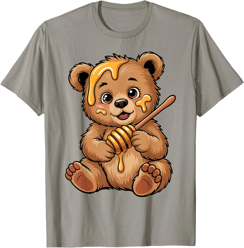 Funny bear design for kids men women Cute Bear Design for Bear Lover and Bear T-Shirt - Slate Grey