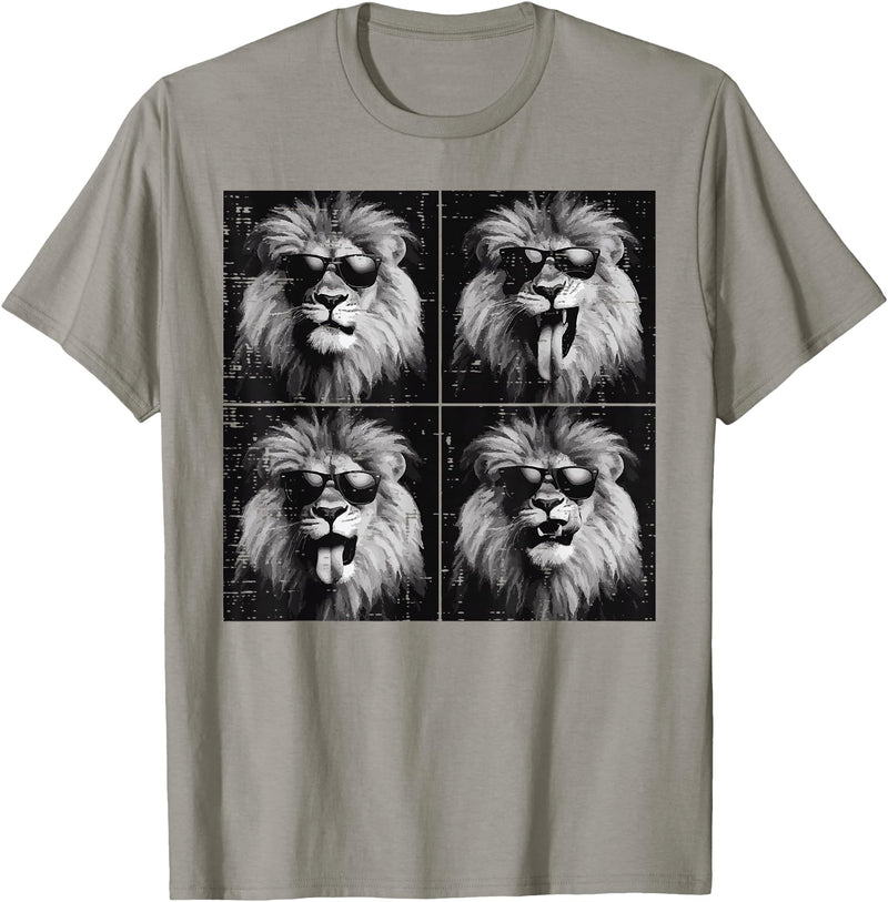 Lion Shirts For Men Women Kids Gifts Lion Selfie Funny Meme Women Kids Boys Girls Youth Teen Men T-Shirt - Slate Grey