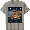 Funny Men Women Pig Baseball Outfit Funny Pig Baseball I Live Here Now T-Shirt - Slate Grey