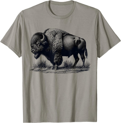 Cow Buffalo Retro Bison Lover Animal T-Shirt