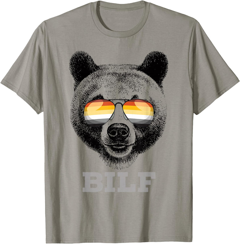LGBT Equality Rights Gifts BILF Gay Bear Pride Daddy Grizzly Gift T-Shirt - Slate Grey