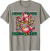 Christmas Sweater Tshirt For Men Women Santa Claus Christmas Family Xmas Ugly Christmas Outfit Merry Pig T-Shirt - Slate Grey