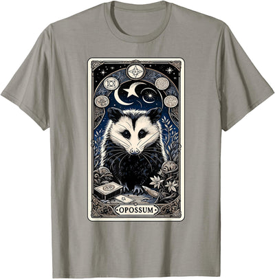 Team Trash Opossum Tarot Cards Opossum Tarot Card Goth Possum Witchcraft Gothic Occult T-Shirt