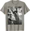 Funny Llama Stuff Accessories & Gifts Cool Llama Selfie At The Beach, Cute Llamas Alpaca T-Shirt - Slate Grey