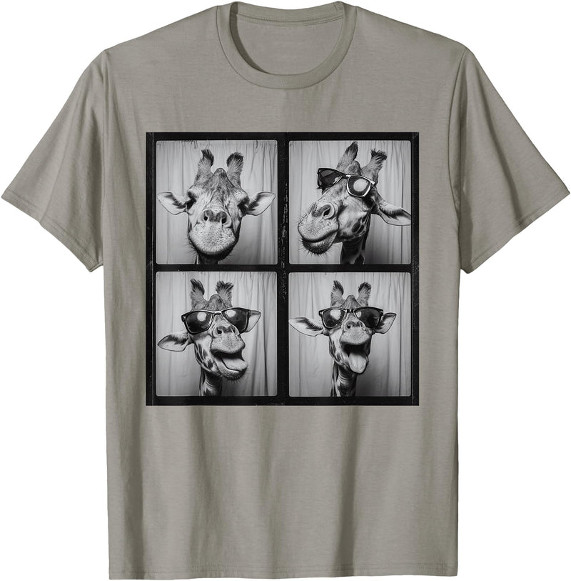 FunnyGiraffeCo. Funny Giraffe Sunglasses T-Shirt - Slate Grey