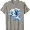 Sea Ocean Animal Art Polar Bear Ocean Sea Polar Bear Motif Marine Mammal Artwork T-Shirt - Slate Grey