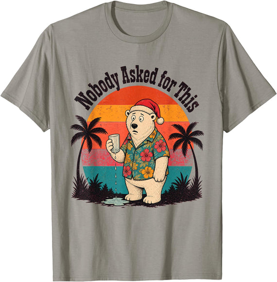 Tropic Polar Co Christmas in July Polar Bear Vacation T-Shirt - Slate Grey