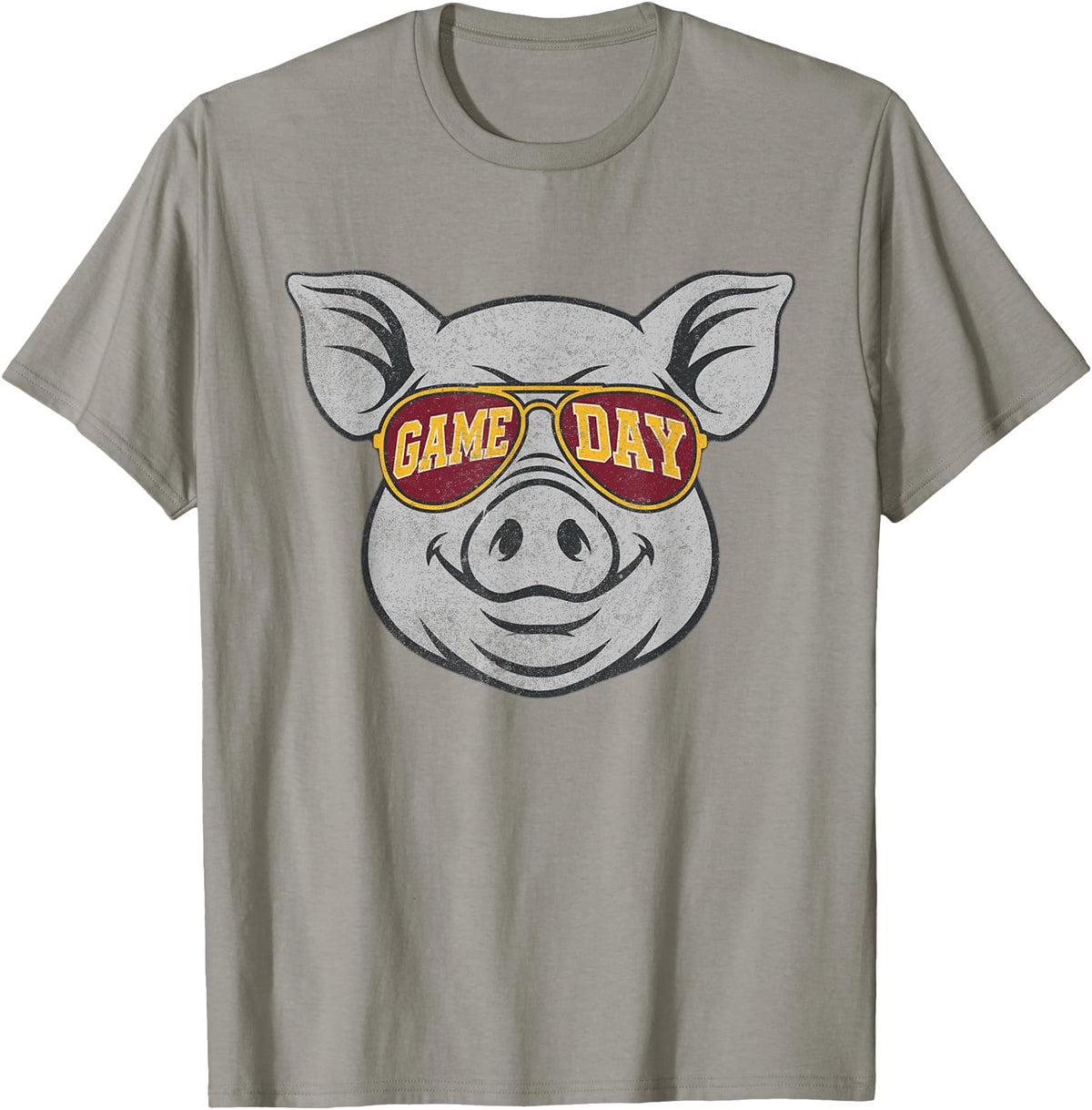 Game Day Pig Tee-TShirt Gifts Game Day Pig T-Shirt - Slate Grey