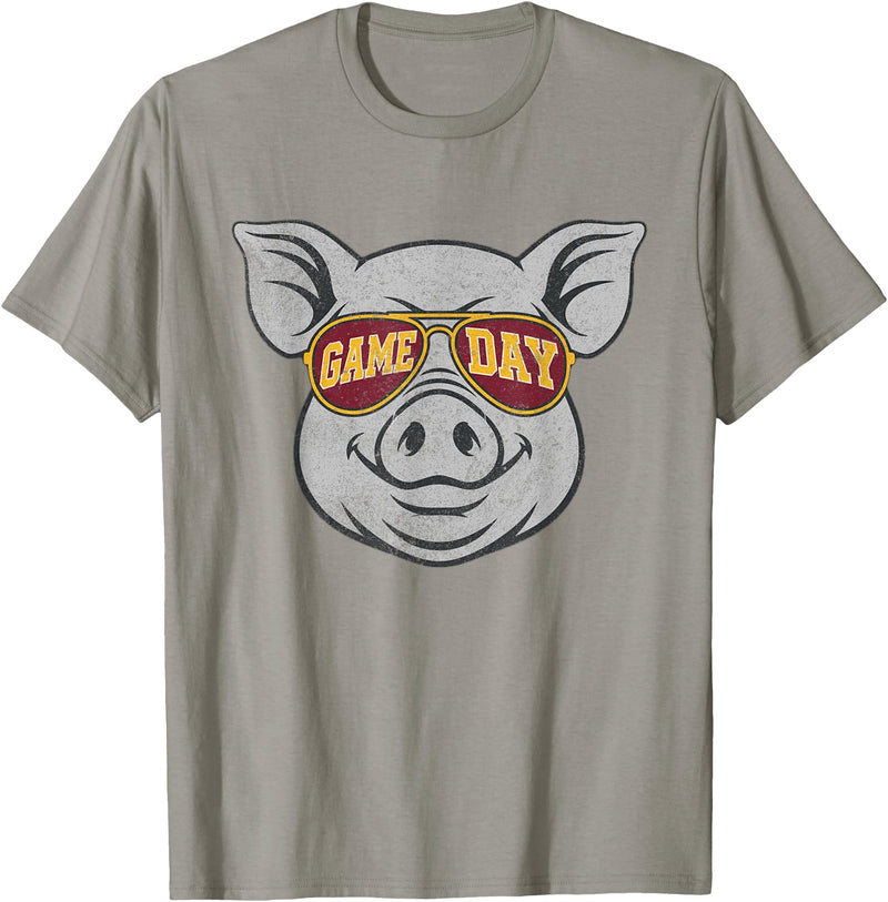Game Day Pig Tee-TShirt Gifts Game Day Pig T-Shirt - Slate Grey