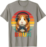 Gaming Guinea Pig Bruh Retro Gamer Guinea Pig Boys Guinea Pig Video Games Guinea Pig Bruh Retro Guinea Pig Boys T-Shirt - Slate Grey