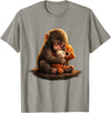 CONLEE Cute Baby Monkey Punch Viral Zoo Japan Design T-Shirt - Slate Grey