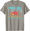 Funny Camping Lovers Gift Tee Hey Look A Menu Funny Bear Camping Retro Vintage Camper Car T-Shirt - Slate Grey