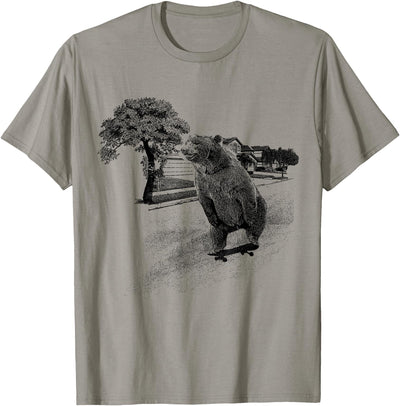 Skater Bear Skating Skateboard T-Shirt