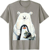 click here for better animal tees cute Polar bear and penguin bird fish lovers animal friends T-Shirt - Slate Grey