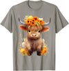 Western Shirts for Girls Men, Highland Cow Gifts Cow, Scottish Highland Cow, Western Wear, Highland Cow T-Shirt - Slate Grey