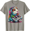 Funny Graphic Guinea Pig Gamers Guinea Pig Video Games Lover Guinea Pig T-Shirt - Slate Grey