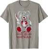 Horror Teddy Bear Horror Movie Scary Creepy Terrifying Teddy Spooky Plush Horror Teddy Bear Scary T-Shirt - Slate Grey