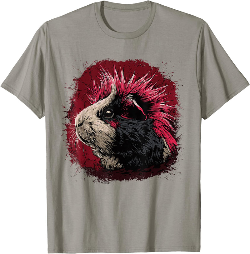 Guinea pig pet love Guinea Pig Punk T-Shirt - Slate Grey