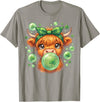St. Patricks Day Highland Cow Blowing Bubblegum Celebrate St Patricks Day T-Shirt - Slate Grey