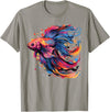 Betta Fighting Fish Splash Art Colorful Betta Fish Lover Splash Art Siamese Fighting Fish T-Shirt - Slate Grey