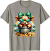 St. Patricks Day Highland Cow Highland Cow Tees St. Patricks Day Highland Cow Highland Cow T-Shirt - Slate Grey