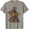 BEAR TEE Bear plays guitar for men and women T-Shirt - Slate Grey