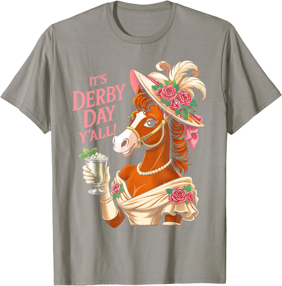 Funny Horse Talk Derby To Me Outfit Men Women Horse Racing It's Derby Day Yall KY Derby Horse 2026 T-Shirt - Slate Grey
